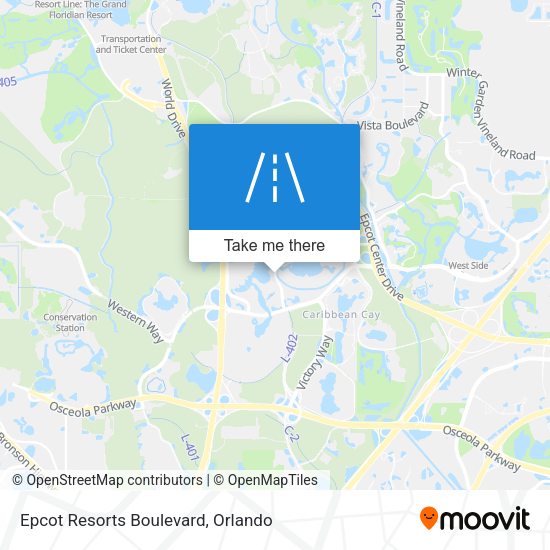Epcot Resorts Boulevard map