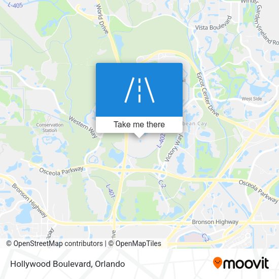 Mapa de Hollywood Boulevard