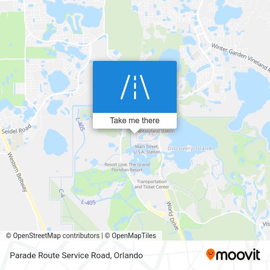 Mapa de Parade Route Service Road