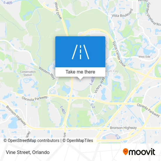 Vine Street map