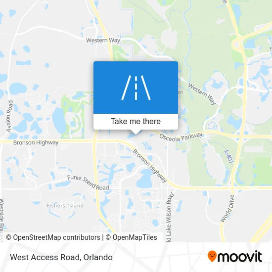 West Access Road map