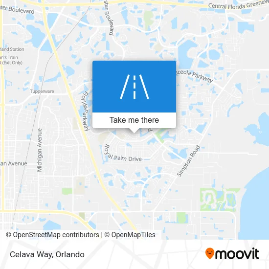 Celava Way map
