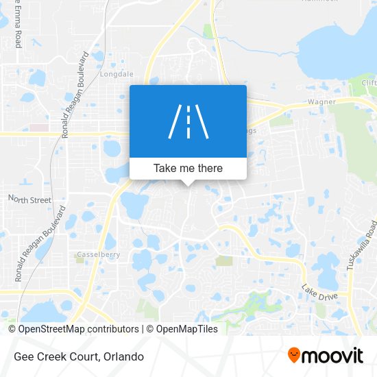 Mapa de Gee Creek Court