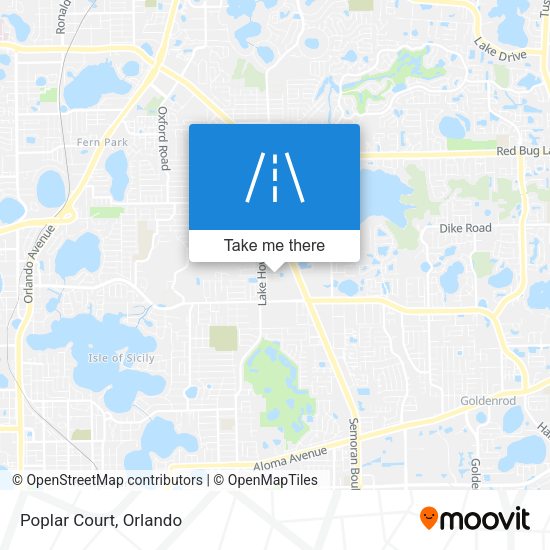 Mapa de Poplar Court