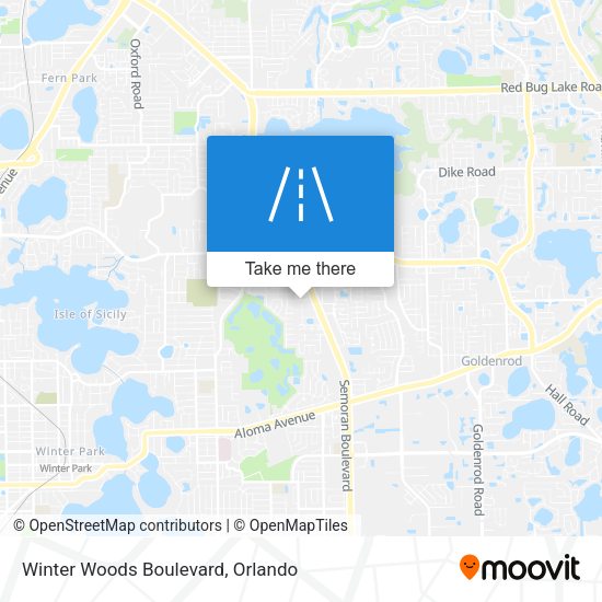 Winter Woods Boulevard map