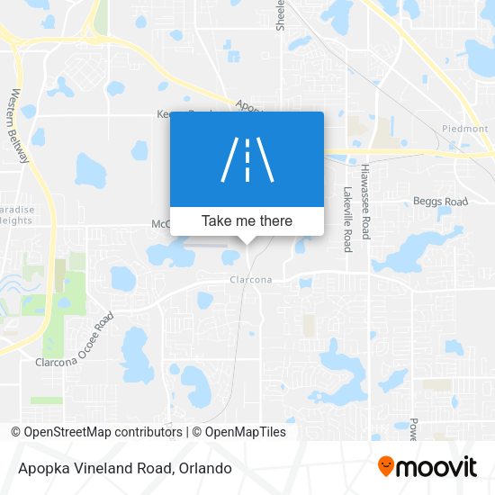 Apopka Vineland Road map