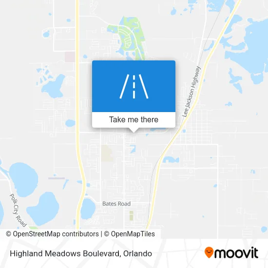 Highland Meadows Boulevard map