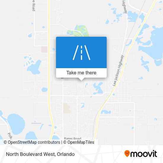 North Boulevard West map