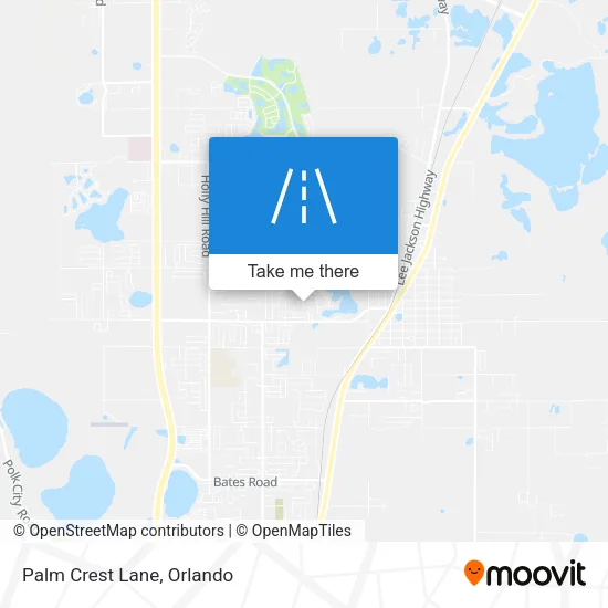 Palm Crest Lane map