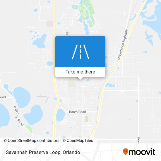 Mapa de Savannah Preserve Loop