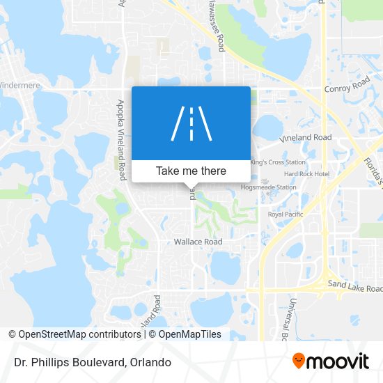 Dr. Phillips Boulevard map