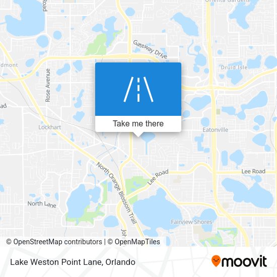Lake Weston Point Lane map