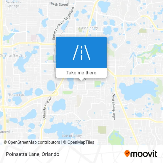 Mapa de Poinsetta Lane
