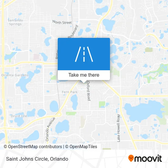 Saint Johns Circle map