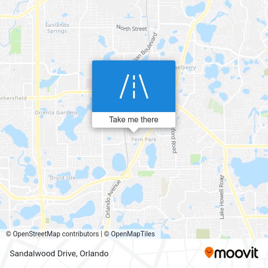 Mapa de Sandalwood Drive