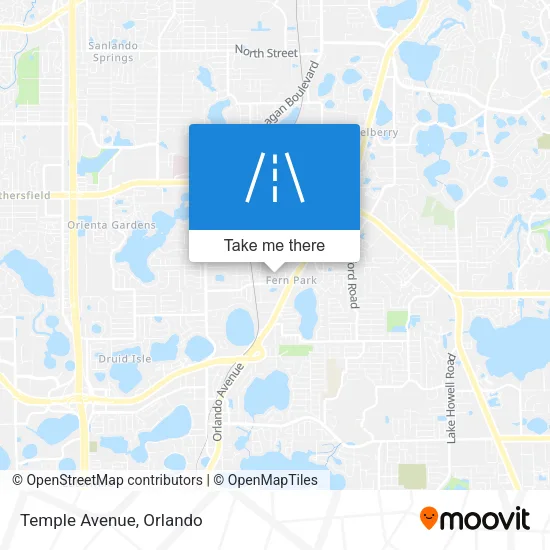 Temple Avenue map