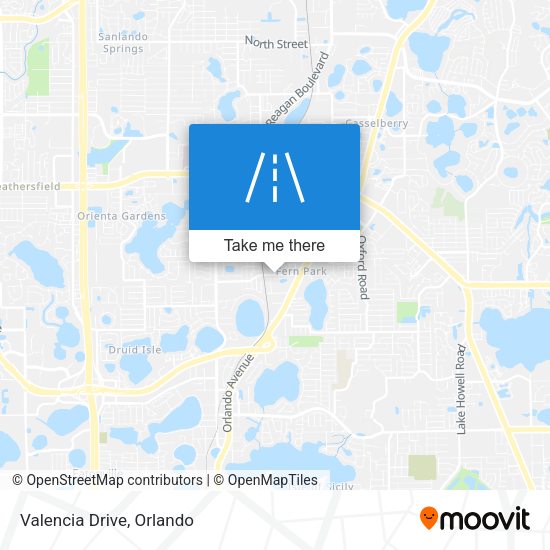 Mapa de Valencia Drive