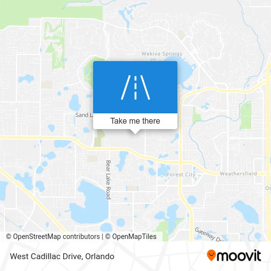 West Cadillac Drive map