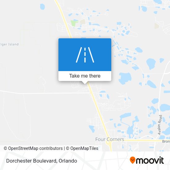 Dorchester Boulevard map