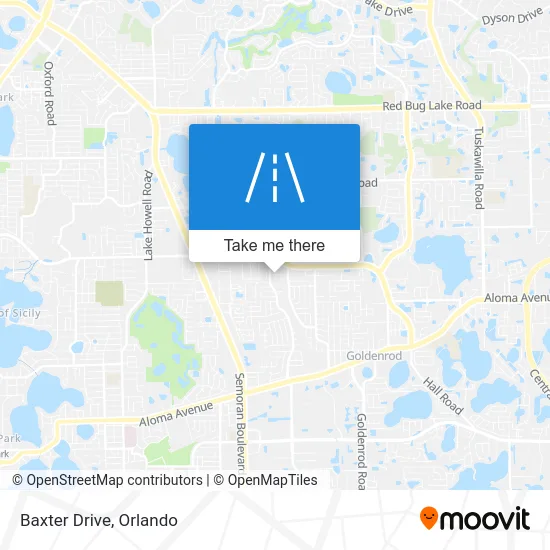 Baxter Drive map