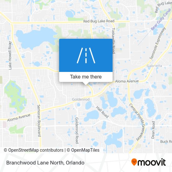 Branchwood Lane North map