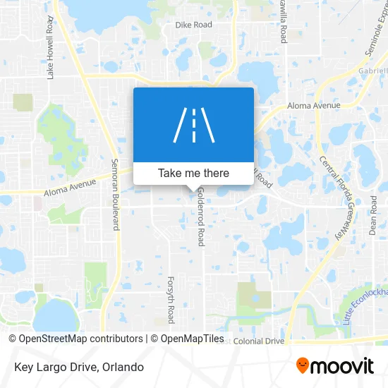 Key Largo Drive map