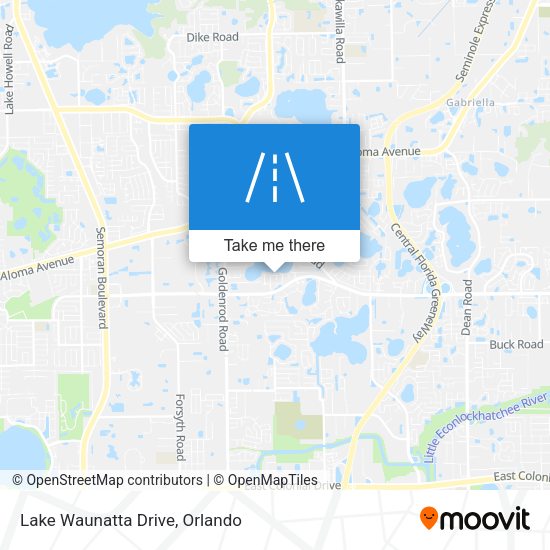 Lake Waunatta Drive map