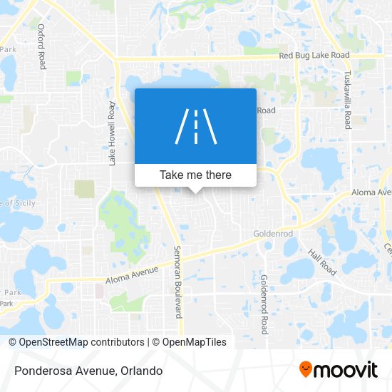 Mapa de Ponderosa Avenue