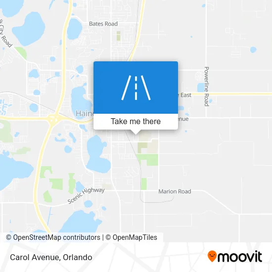Carol Avenue map