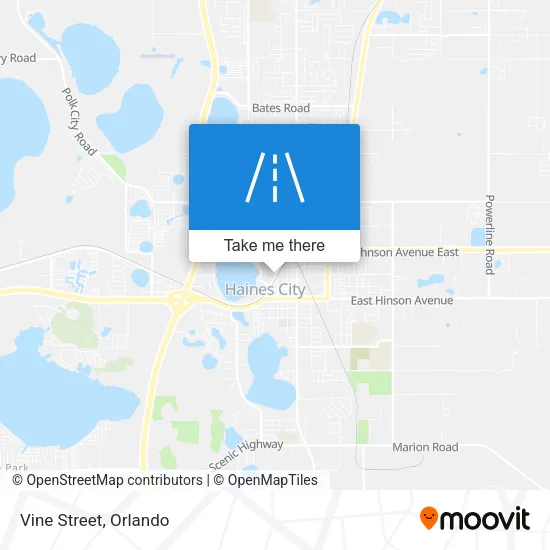 Vine Street map