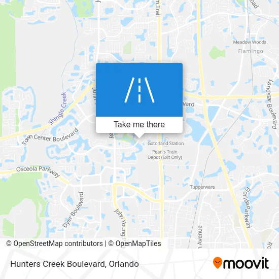 Mapa de Hunters Creek Boulevard