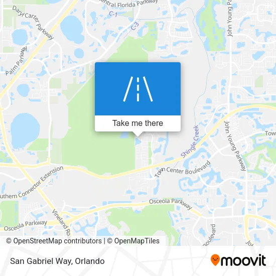 San Gabriel Way map