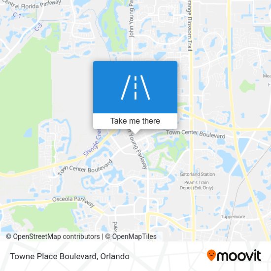 Mapa de Towne Place Boulevard