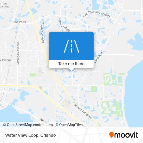 Water View Loop map
