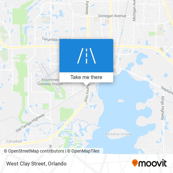 West Clay Street map