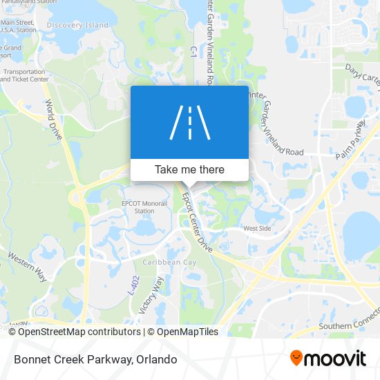 Bonnet Creek Parkway map