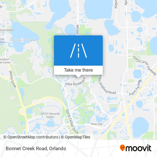 Bonnet Creek Road map