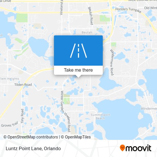 Luntz Point Lane map