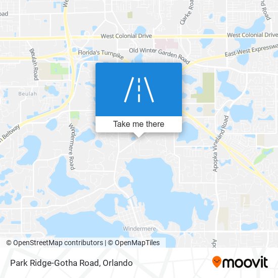 Park Ridge-Gotha Road map