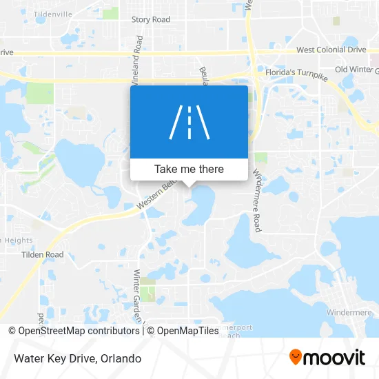 Water Key Drive map
