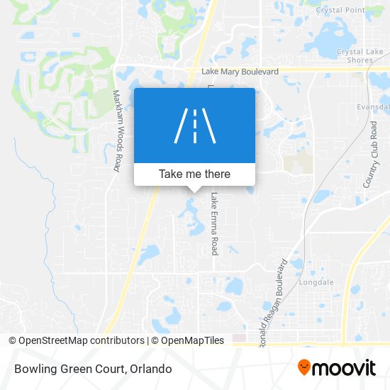 Mapa de Bowling Green Court