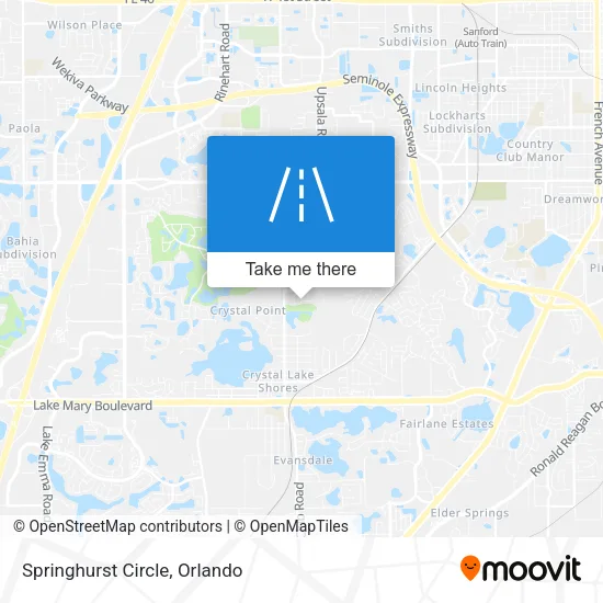 Springhurst Circle map