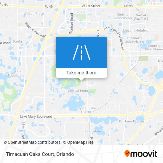 Timacuan Oaks Court map