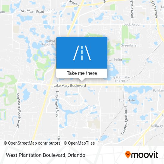 West Plantation Boulevard map