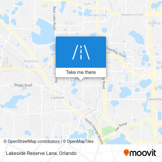 Lakeside Reserve Lane map