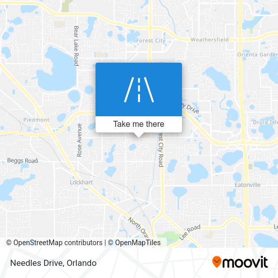 Needles Drive map