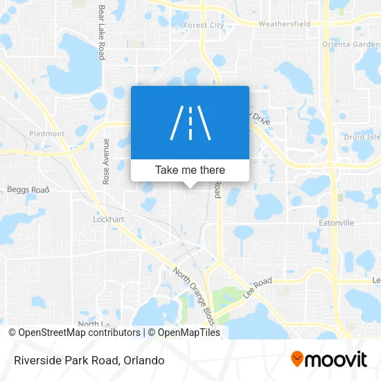 Riverside Park Road map