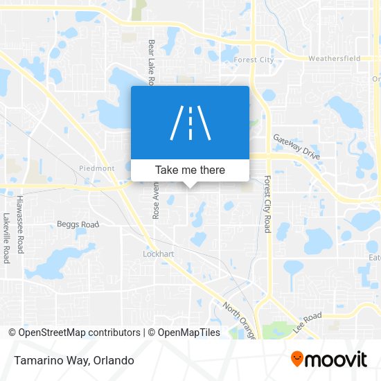 Tamarino Way map