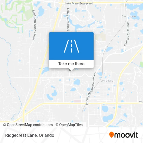 Ridgecrest Lane map
