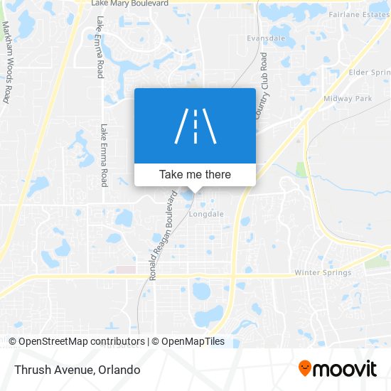 Thrush Avenue map